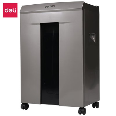 得力/deli 9905 碎紙機(jī) 5級(jí)高保密文件粉碎機(jī)單次碎10張連續(xù)碎紙60分鐘20L容量可碎卡/光盤